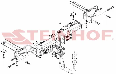 Фаркоп Steinhof для Opel Astra J GTC 2010-2016 Арт.O-104 O-104 в Самара
