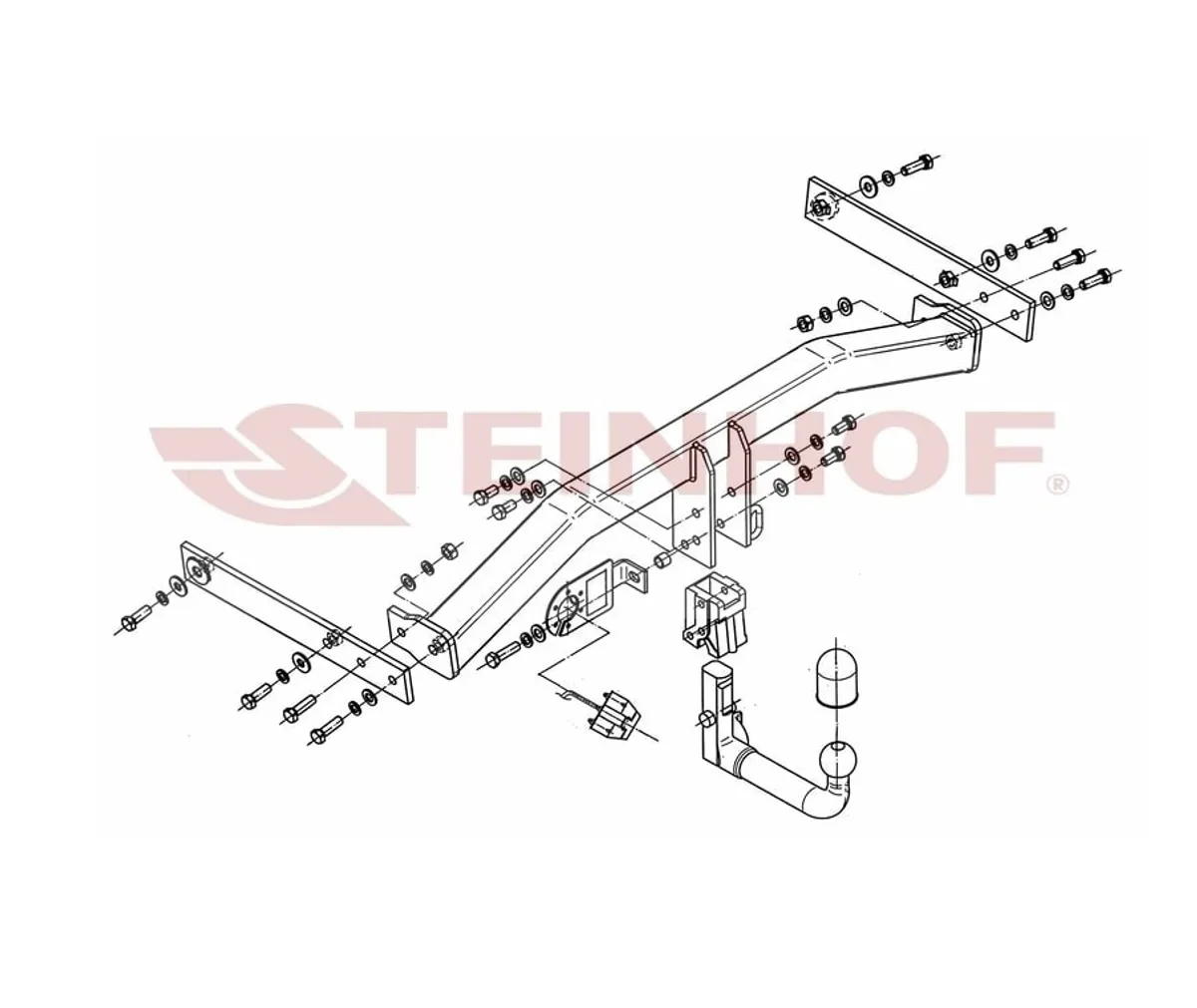 Фаркоп Steinhof для Volkswagen Tiguan 2007-2015 V-129 в Самара