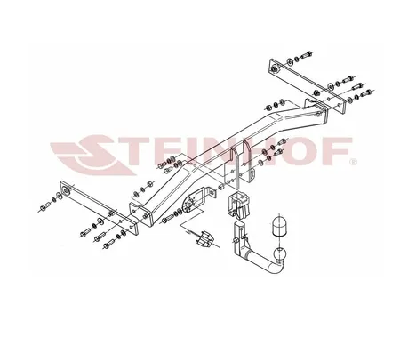 Фаркоп Steinhof для Volkswagen Tiguan 2007-2015 V-129 в Самара