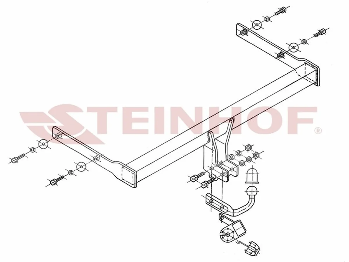 Фаркоп Steinhof для Volkswagen Passat 2021-2026 S-341 в Самара Фаркоп Steinhof для Volkswagen Passat 2021-2026 S-341 в Самара