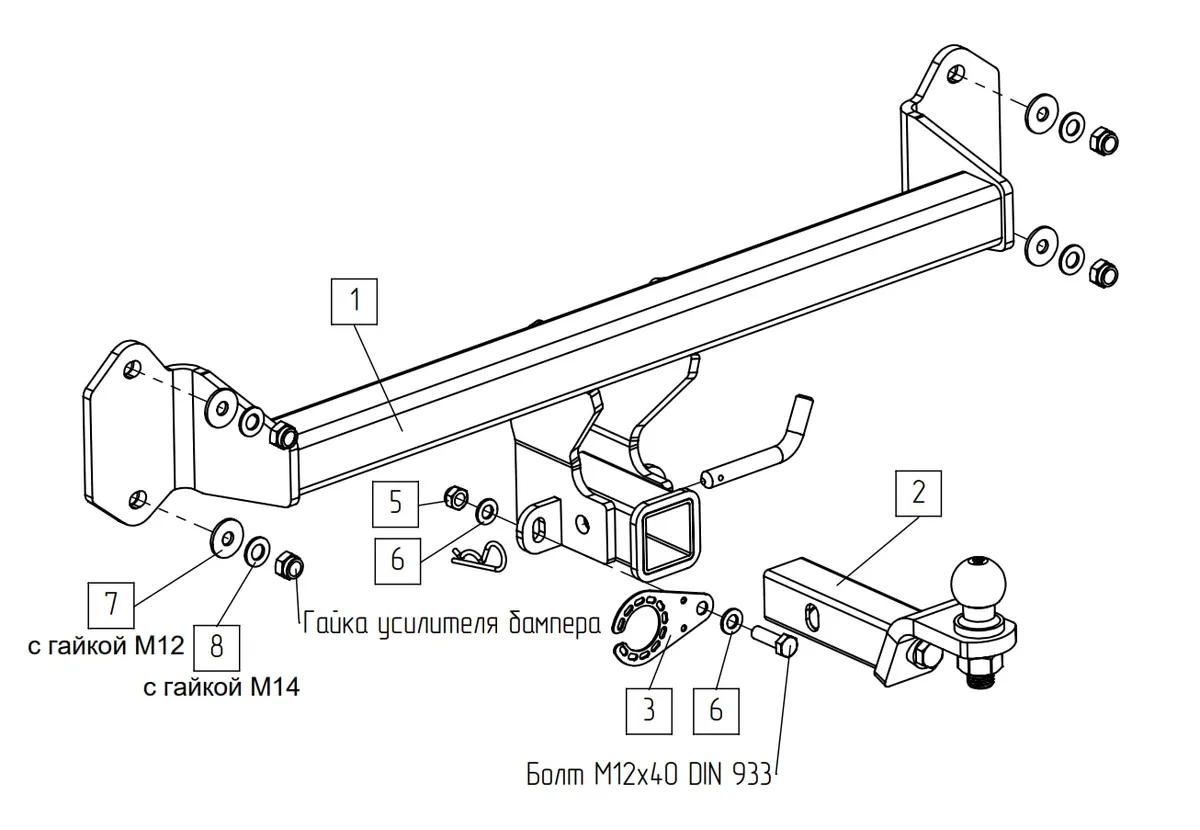 Фаркоп TowRus для BMW iX1 2022-  049113 в Самара