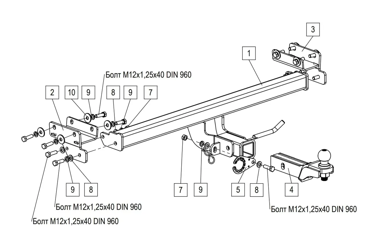 Фаркоп TowRus для Jeland J7 2026- 269086 в Самара