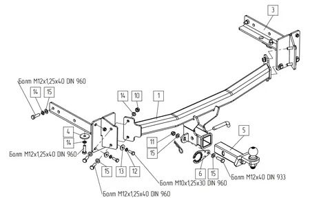 Фаркоп TowRus для LiXiang L6 2024- Арт. 288194 288194 в Самара