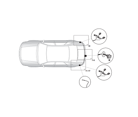 Электрика фаркопа Brink (7 pin) для Mazda 3 2009-2013 724541 в 