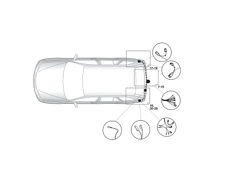 Электрика фаркопа Hak-System (7 pin) для Mazda 6 2002-2008 16120505 в 