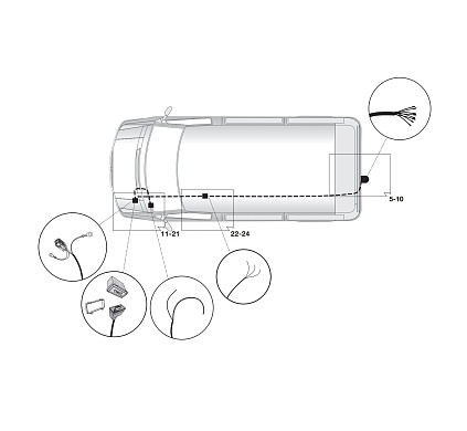 Электрика фаркопа Hak-System (7 pin) для Volkswagen Multivan T5 10/2009-2015 12270548 в 