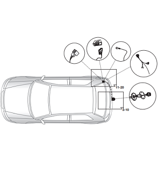 Электрика фаркопа Hak-System (7 pin) для Audi Q5 2008-2016 12010516 в 