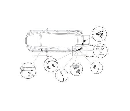 Электрика фаркопа Hak-System (7 pin) для Hyundai Tucson 2015-2018 16500616 в 