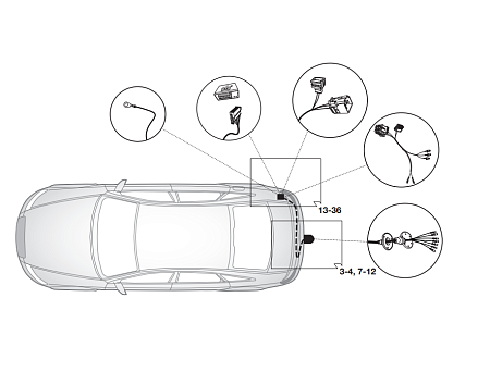 Электрика фаркопа Hak-System (7 pin) для Audi A7 2014-2018 12010525 в 