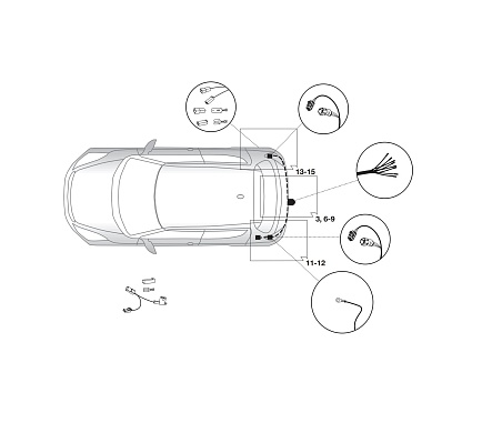 Электрика фаркопа Hak-System (7 pin) для Suzuki Swift 2010-2017 16240516 в 