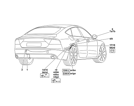 Электрика фаркопа Westfalia (13 pin) для Audi A7 2014-2018 305387300113 в 