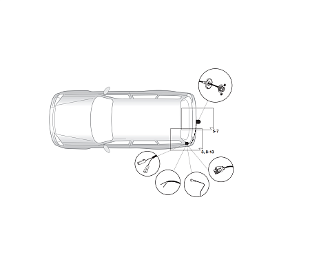 Электрика фаркопа Hak-System (7 pin) для Nissan Qashqai 2007-2014 12140510 в 