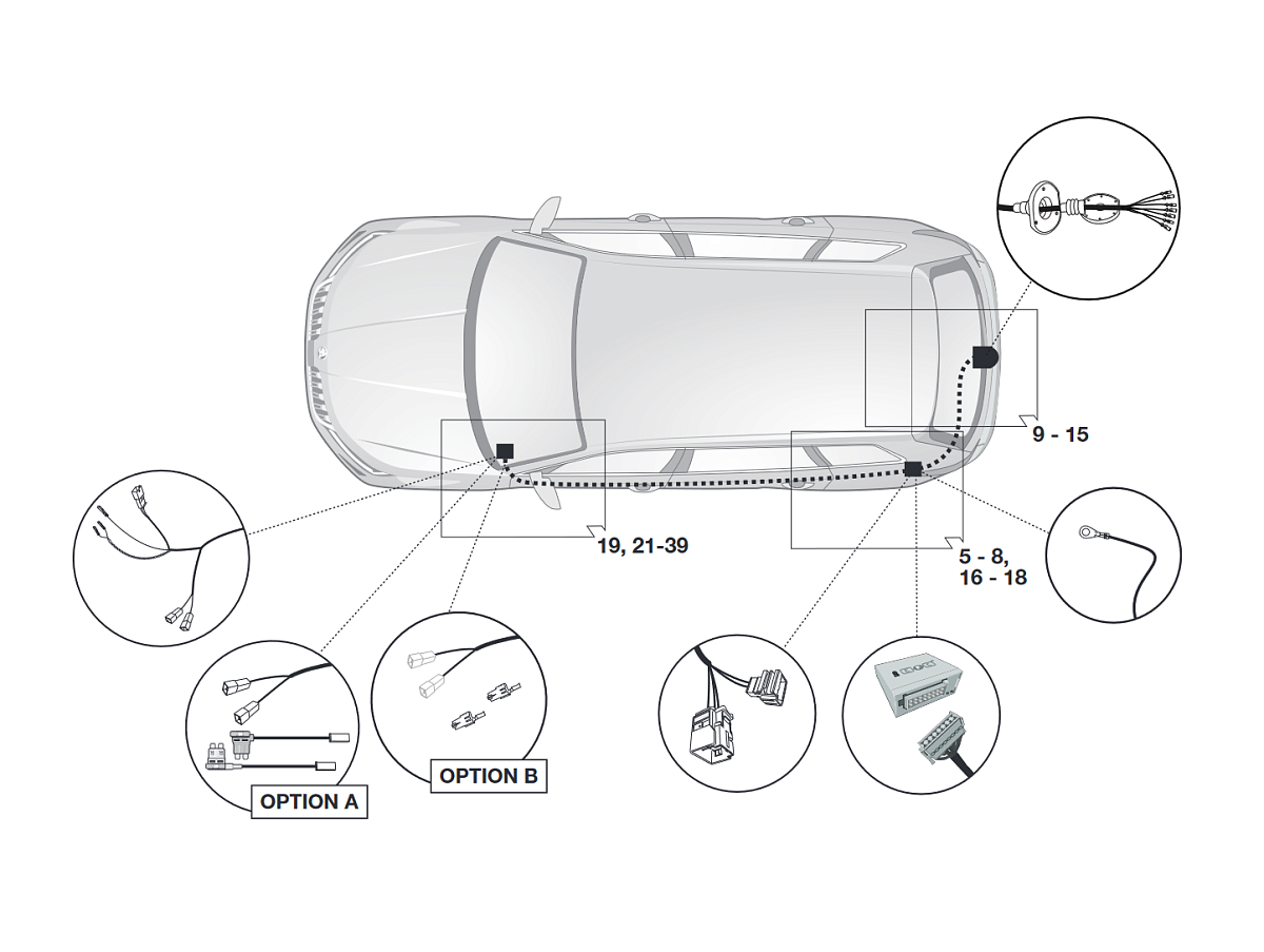 Электрика фаркопа Hak-System (7 pin) для Skoda Kodiaq 2017- 12500601 в 