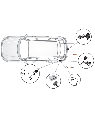 Электрика фаркопа Brink (13 pin) для Audi Q8 2018- 701514 в 