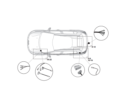 Электрика фаркопа Hak-System (7 pin) для Peugeot Rifter 2018- 12500637 в 