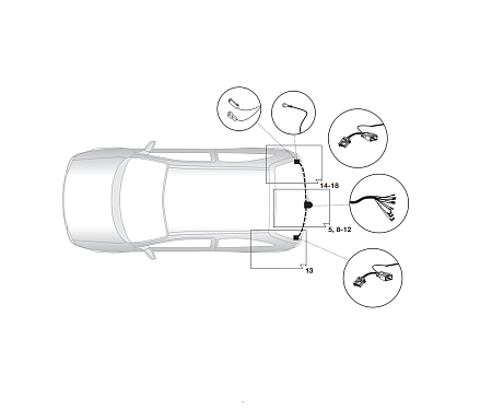 Электрика фаркопа Hak-System (7 pin) для Honda Civic 2006-2011 16070510 в 