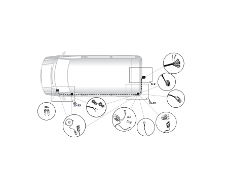 Электрика фаркопа Hak-System (13 pin) для Renault Trafic 2014- 21500610 в 