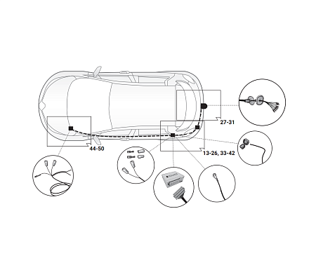 Электрика фаркопа Hak-System (7 pin) для Renault Megane 2020- 12500673 в 