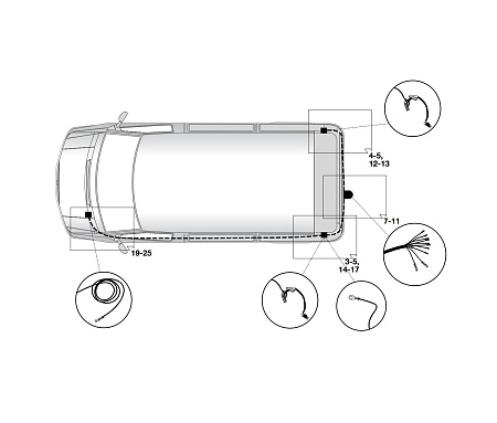 Электрика фаркопа Hak-System (13 pin) для Volkswagen Caravelle T5 2003-2008 21270512 в 