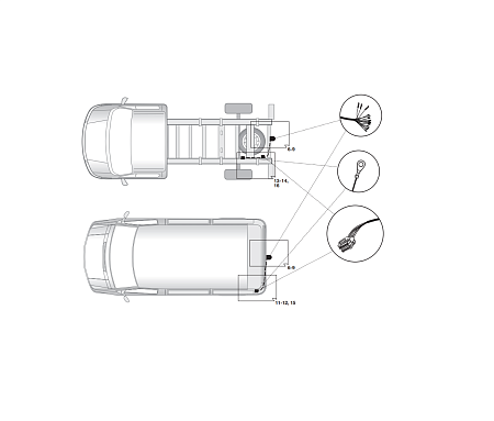 Электрика фаркопа Hak-System (13 pin) для Nissan NV400 2011- 21500549 в 