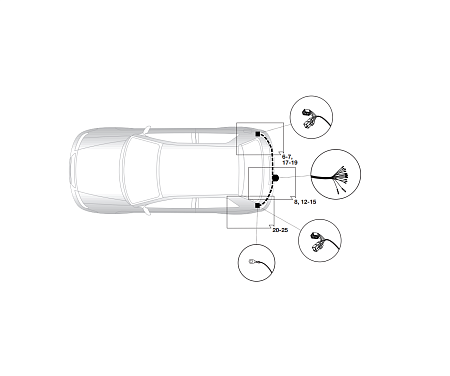 Электрика фаркопа Hak-System (13 pin) для Suzuki Celerio 2014- 26500526 в 