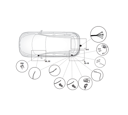 Электрика фаркопа Hak-System (7 pin) для Renault Scenic 2016-2020 12180544 в 