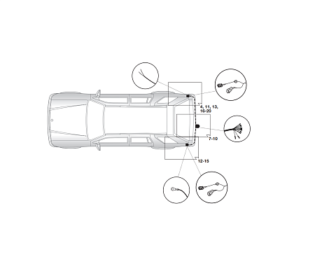 Электрика фаркопа Hak-System (13 pin) для Hyundai Tucson 2004-2010 26080506 в 