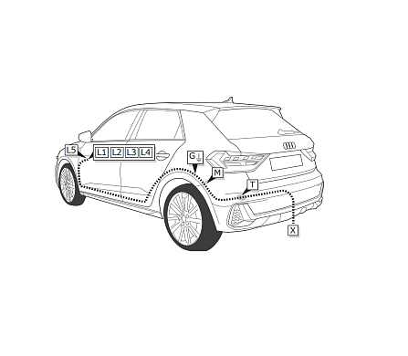 Электрика фаркопа ECS (7 pin) для Skoda Octavia 2013-2020 VW146B1 в 