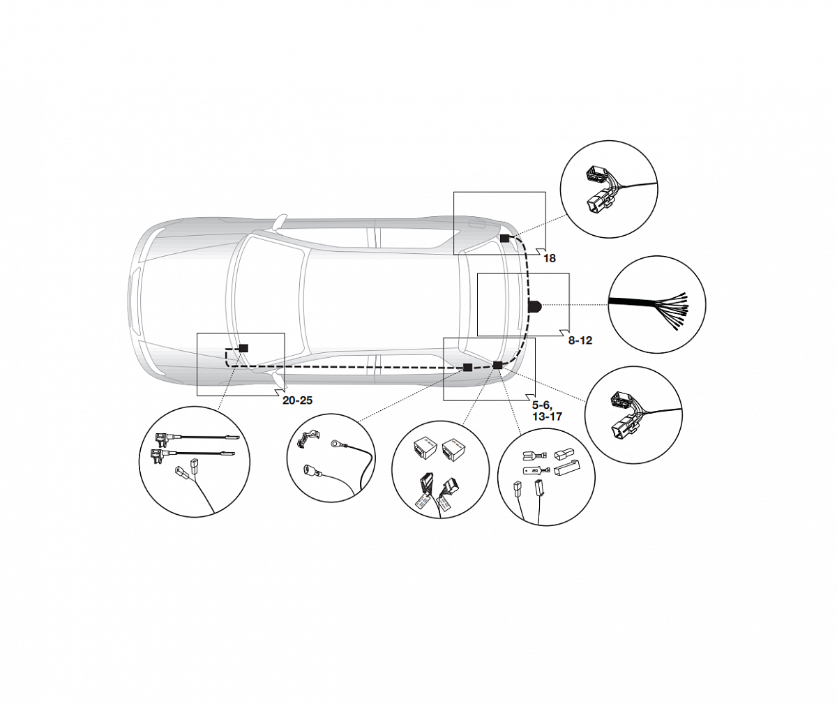 Электрика фаркопа Brink (13 pin) для Hyundai i30 2012-2017 716644 в 