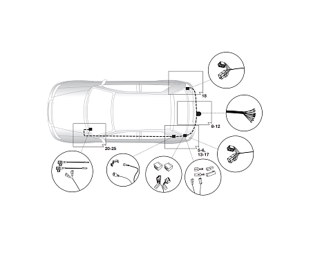 Электрика фаркопа Brink (13 pin) для Hyundai i30 2012-2017 716644 в 