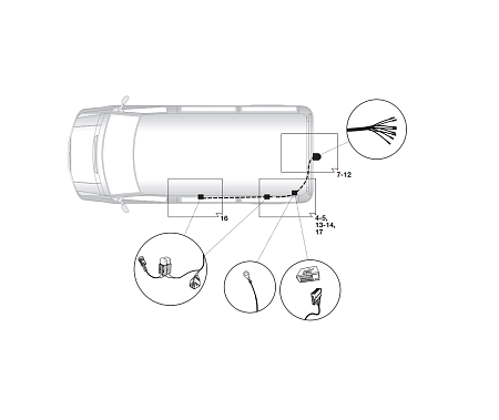 Электрика фаркопа Hak-System (7 pin) для Pegueot Traveller 2016- 12500626 в 