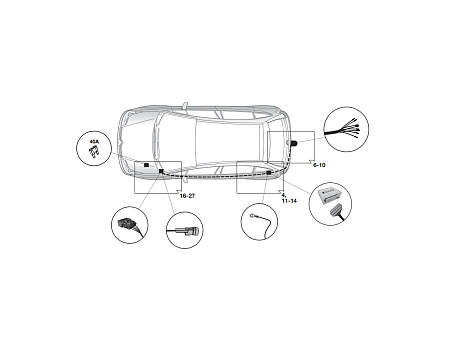 Электрика фаркопа Hak-System (7 pin) для Peugeot 308 2013- 12500592 в 