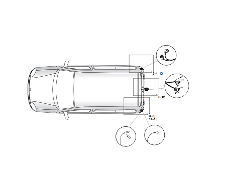 Электрика фаркопа Hak-System (13 pin) для Renault Kangoo 2008-2013 21180516 в 