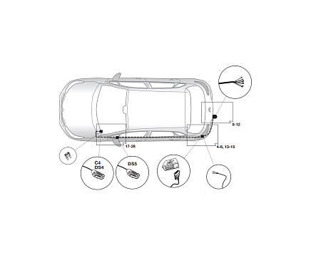 Электрика фаркопа Hak-System (7 pin) для Citroen C4 2010- 12030513 в 