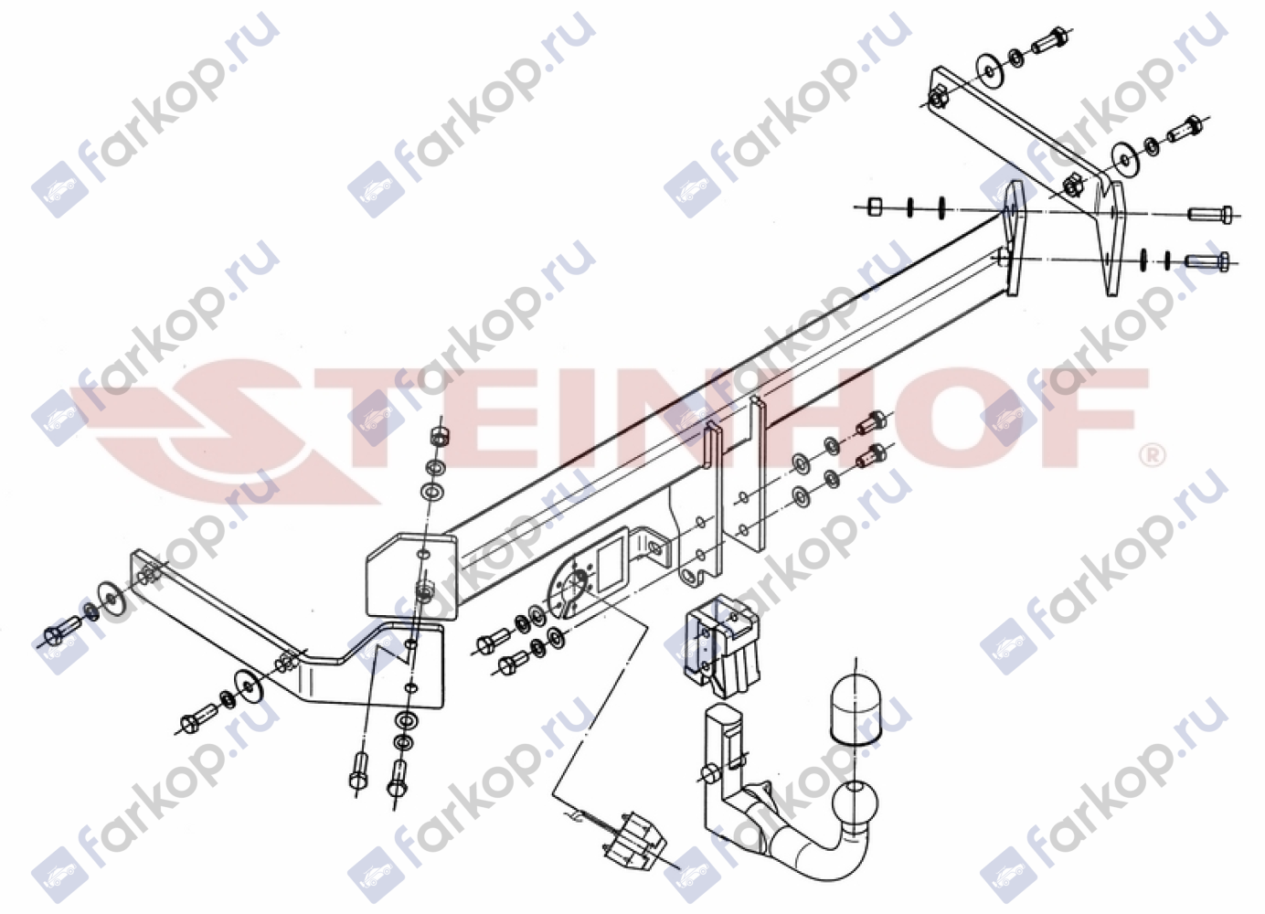 Фаркоп Steinhof для Mazda CX-7 2007-2013 M-031 в 