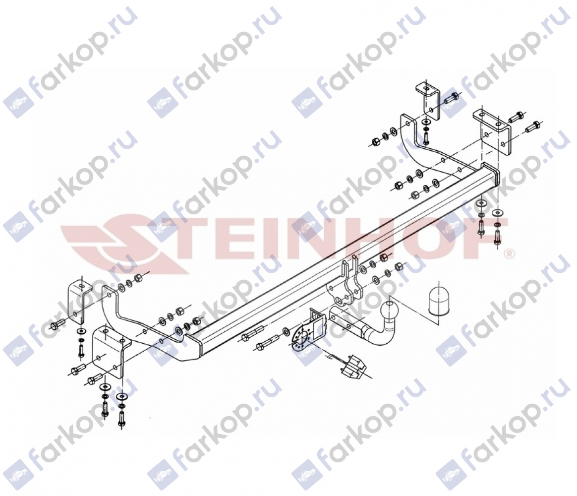 Фаркоп Steinhof для Renault Kangoo 2008-2021 R-073 в 