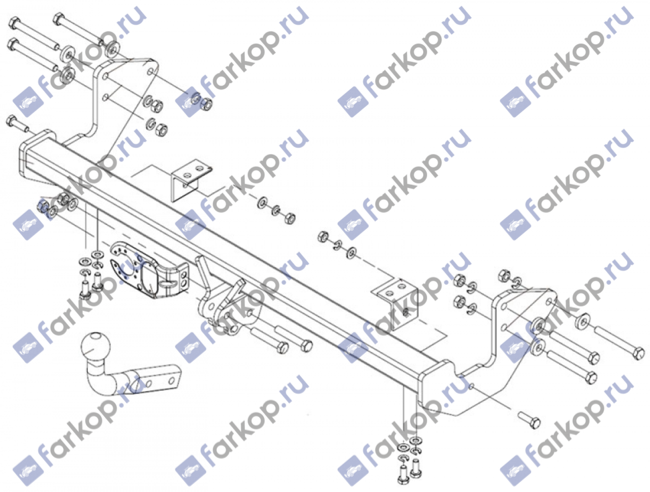 Фаркоп Brink для Mercedes Viano 2003-2010 419000 в 