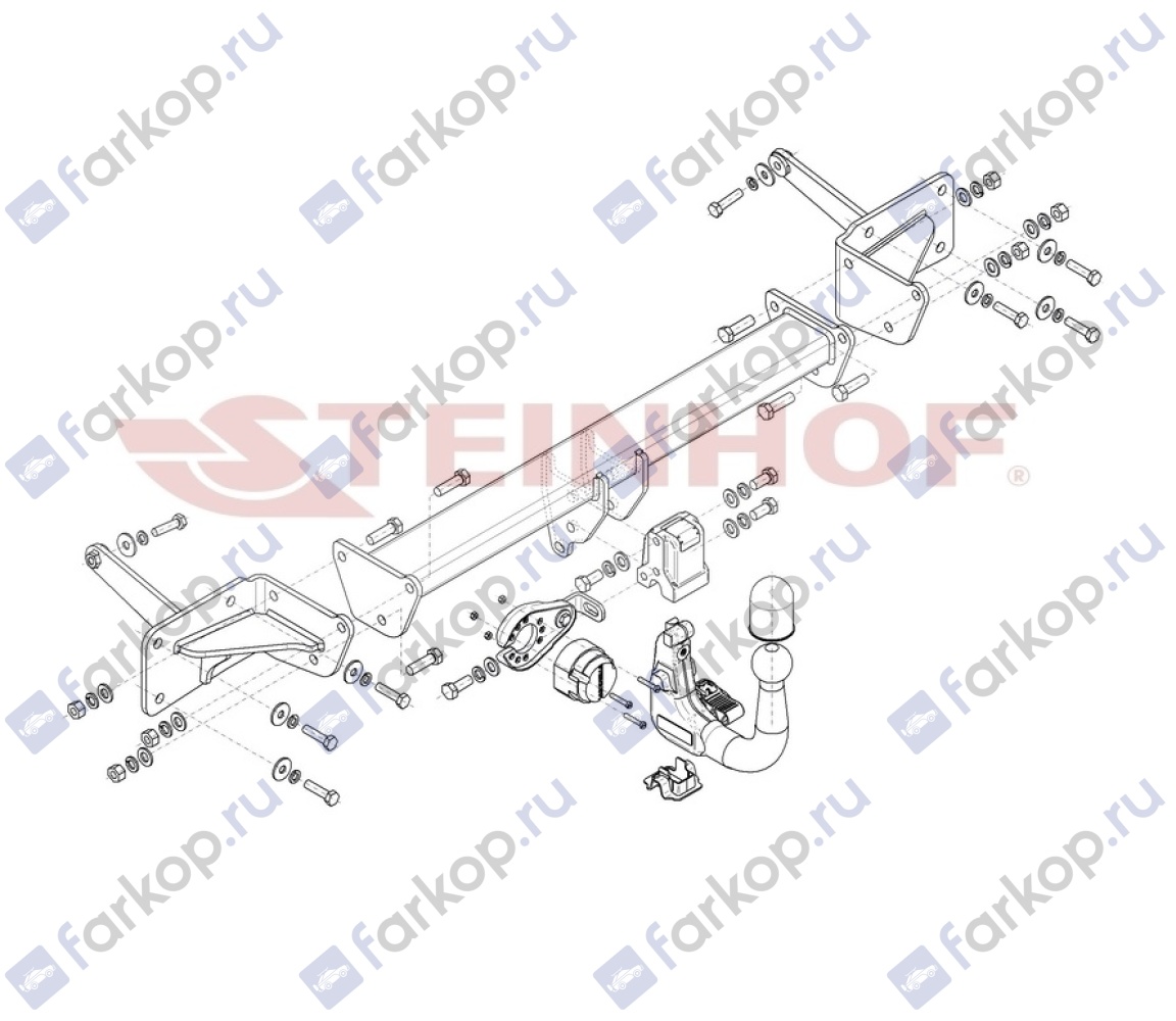 Фаркоп Steinhof для Volkswagen Multivan T7 2021- V-084 в 