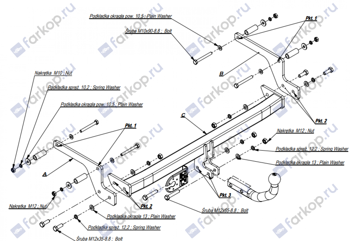 Фаркоп Imiola для Renault Logan (седан) 2004-2014 G.002 в 