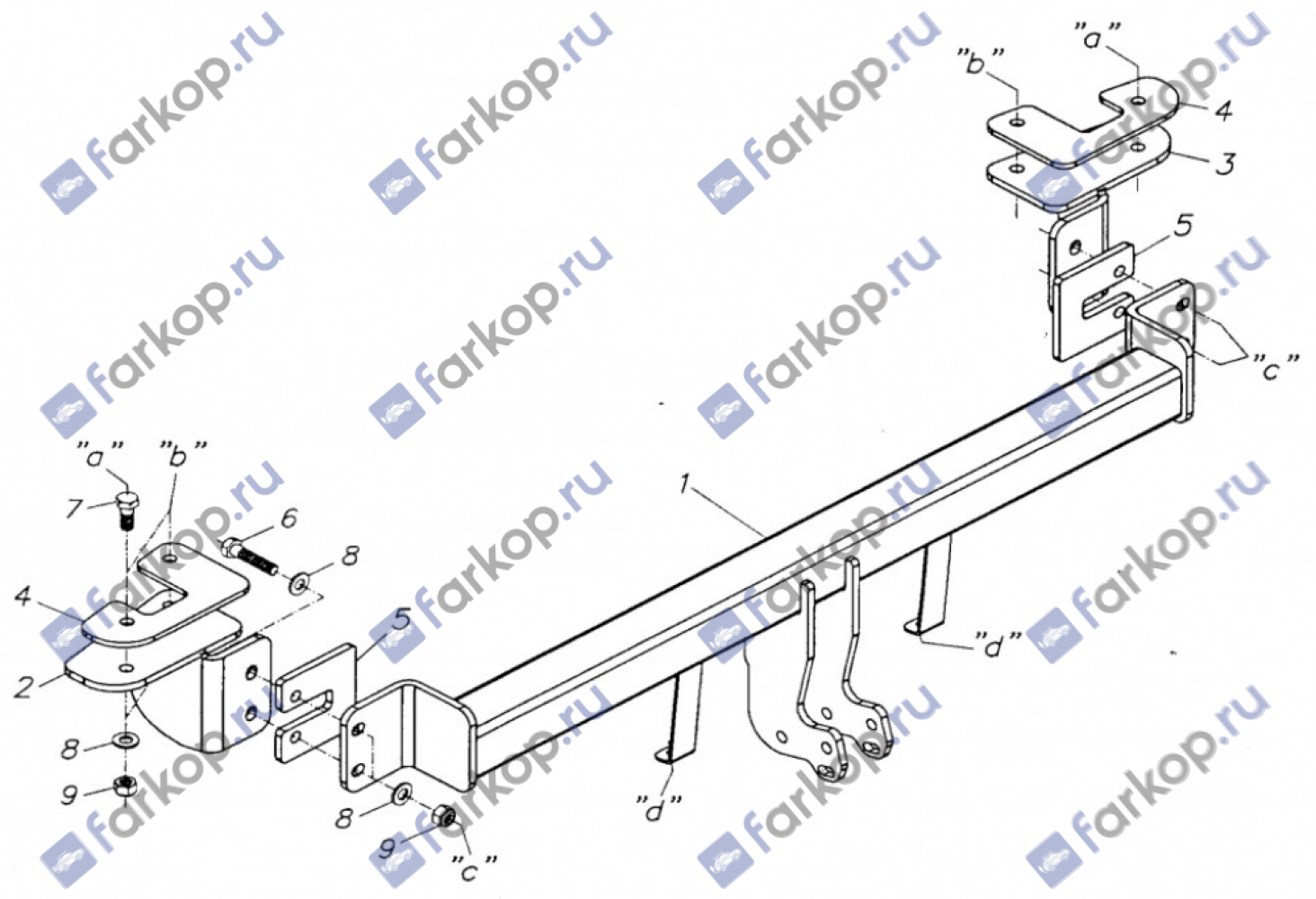 Фаркоп Oris для Chevrolet Aveo (хетчбек) 2002-2008 5221-A в 