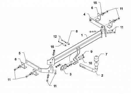 Фаркоп Auto-Hak для Mazda CX-7 2007-2012 M 58 в 