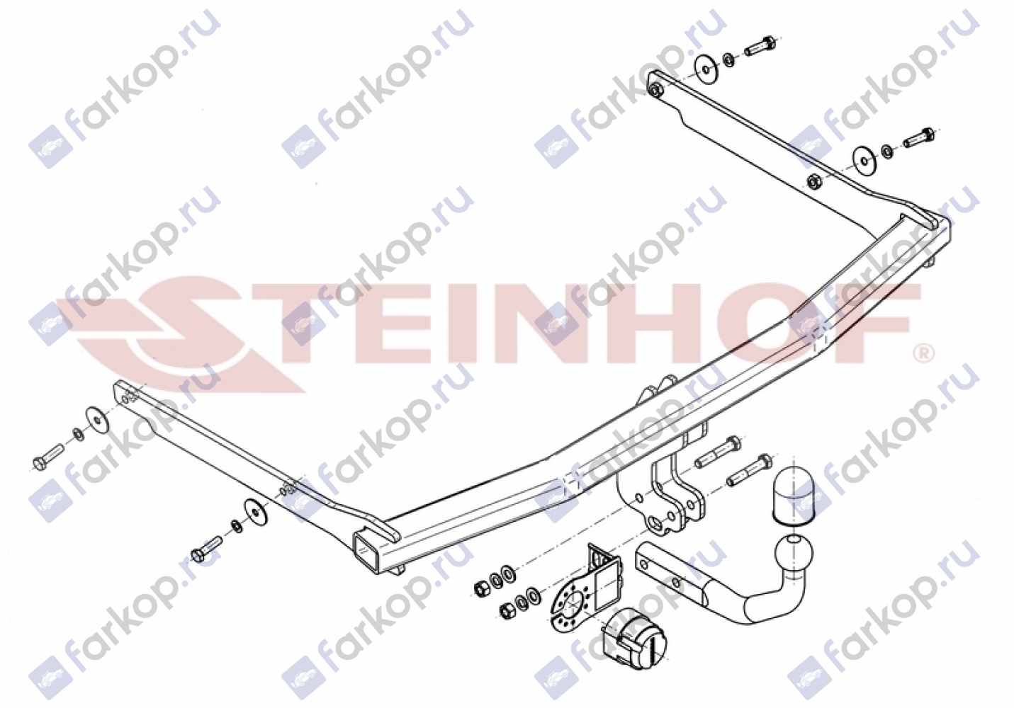 Фаркоп Steinhof для Mazda 3 2003-2009 M-018/1 в 