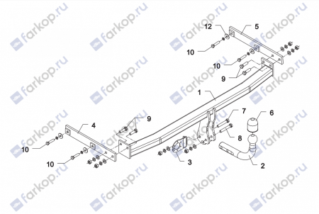 Фаркоп Auto-Hak для Renault Grand Scenic 2009-2016 G 60 в 