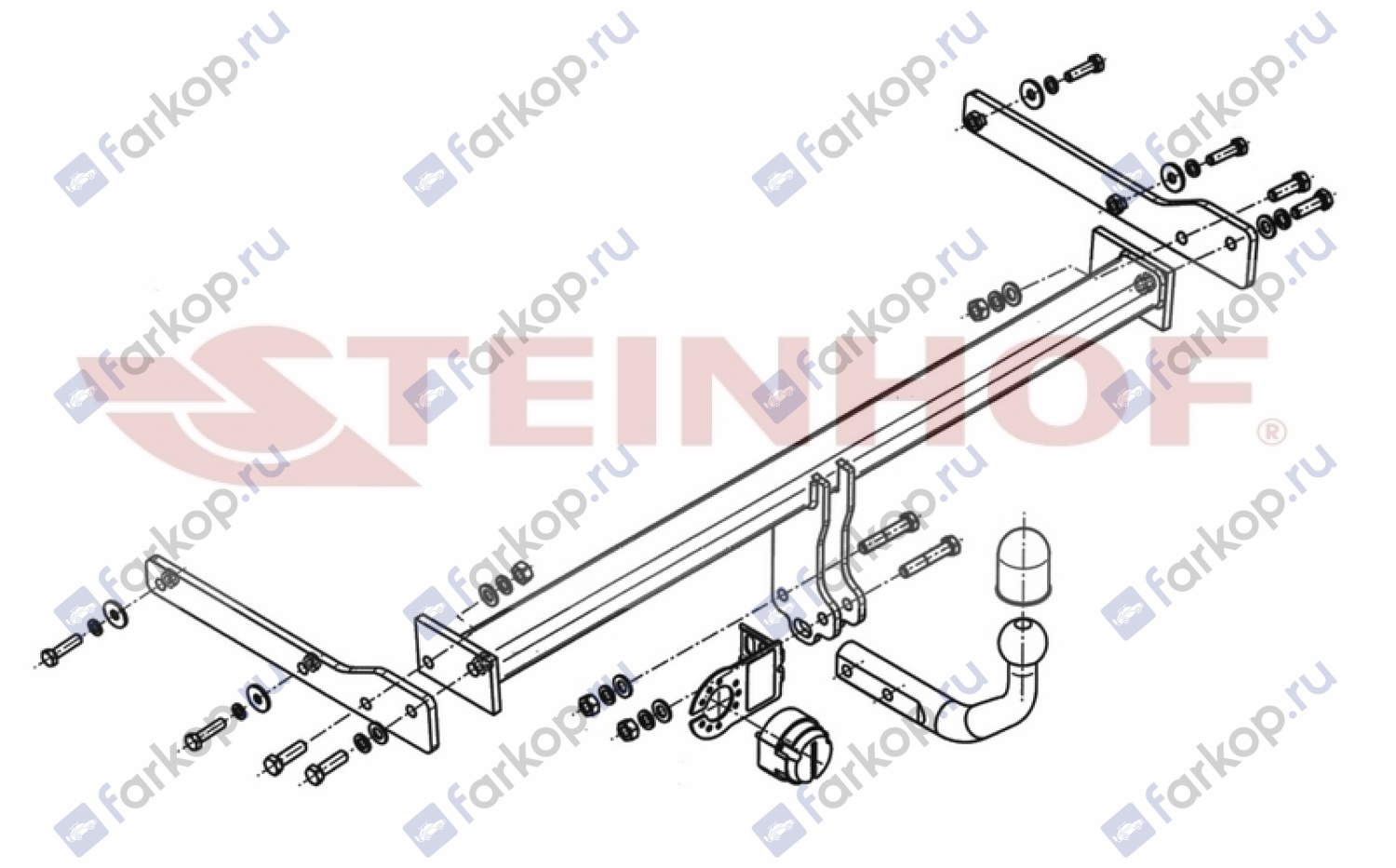 Фаркоп Steinhof для Skoda Rapid 2019- S-312 в 