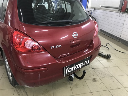 Фаркоп Лидер Плюс для Nissan Tiida (хетчбек) 2007-2014 N114-A в 