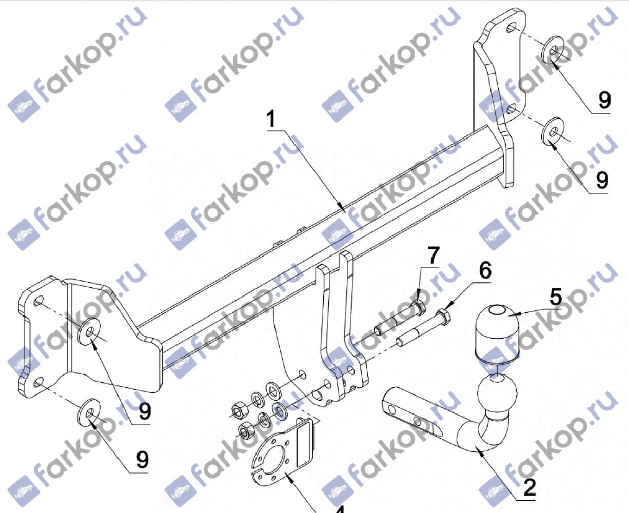 Фаркоп Auto-Hak для BMW X3 (F25) 2010-2017 B 16 в 