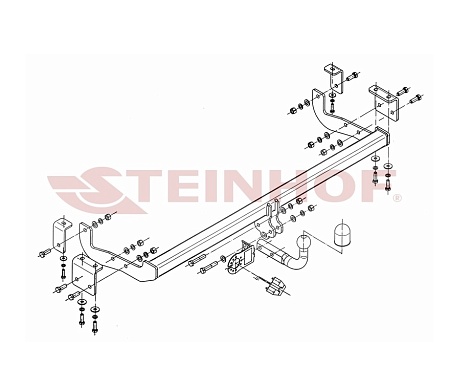 Фаркоп Steinhof для Renault Kangoo 2008-2021 R-073 в 