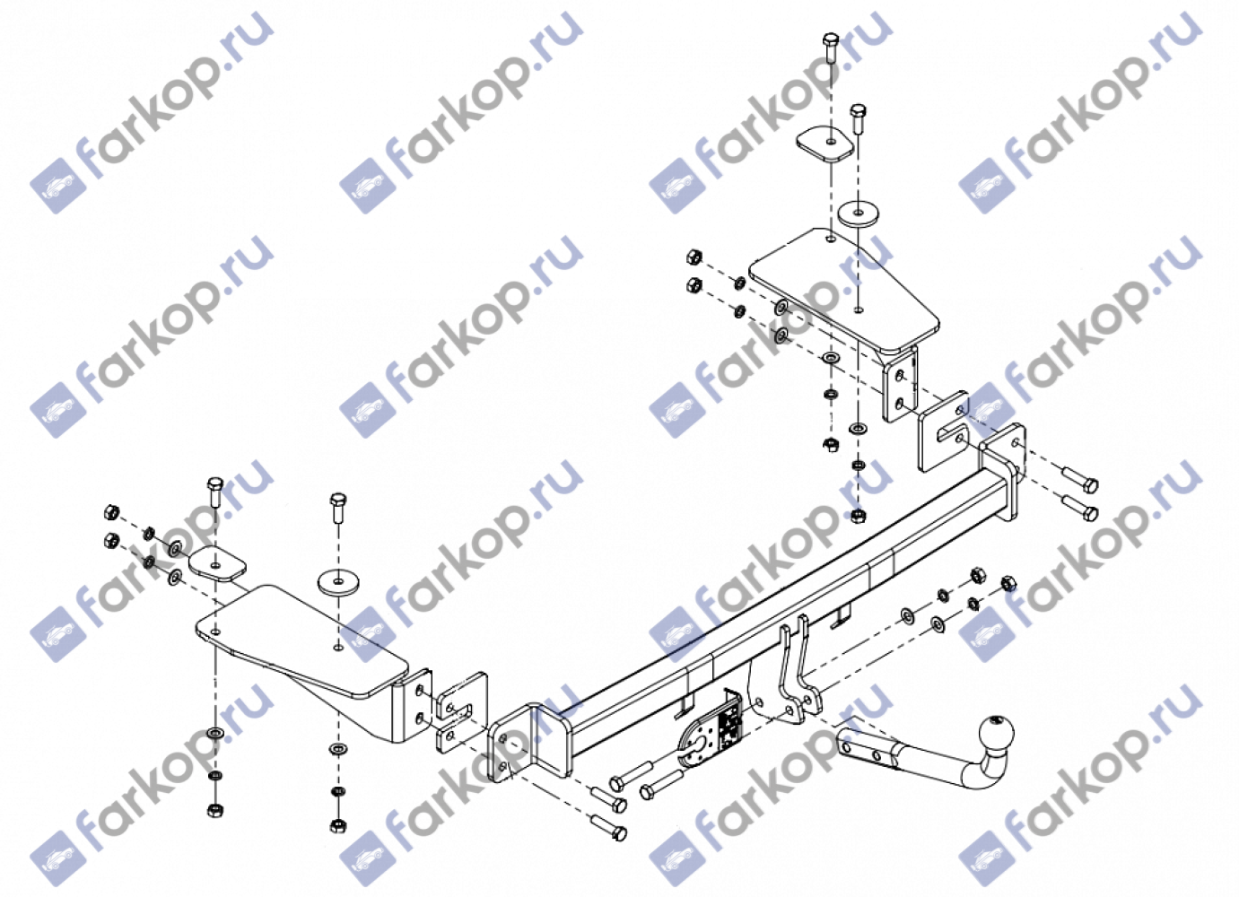 Фаркоп Imiola для Chevrolet Aveo (седан) 2006-2012 CH.007 в 