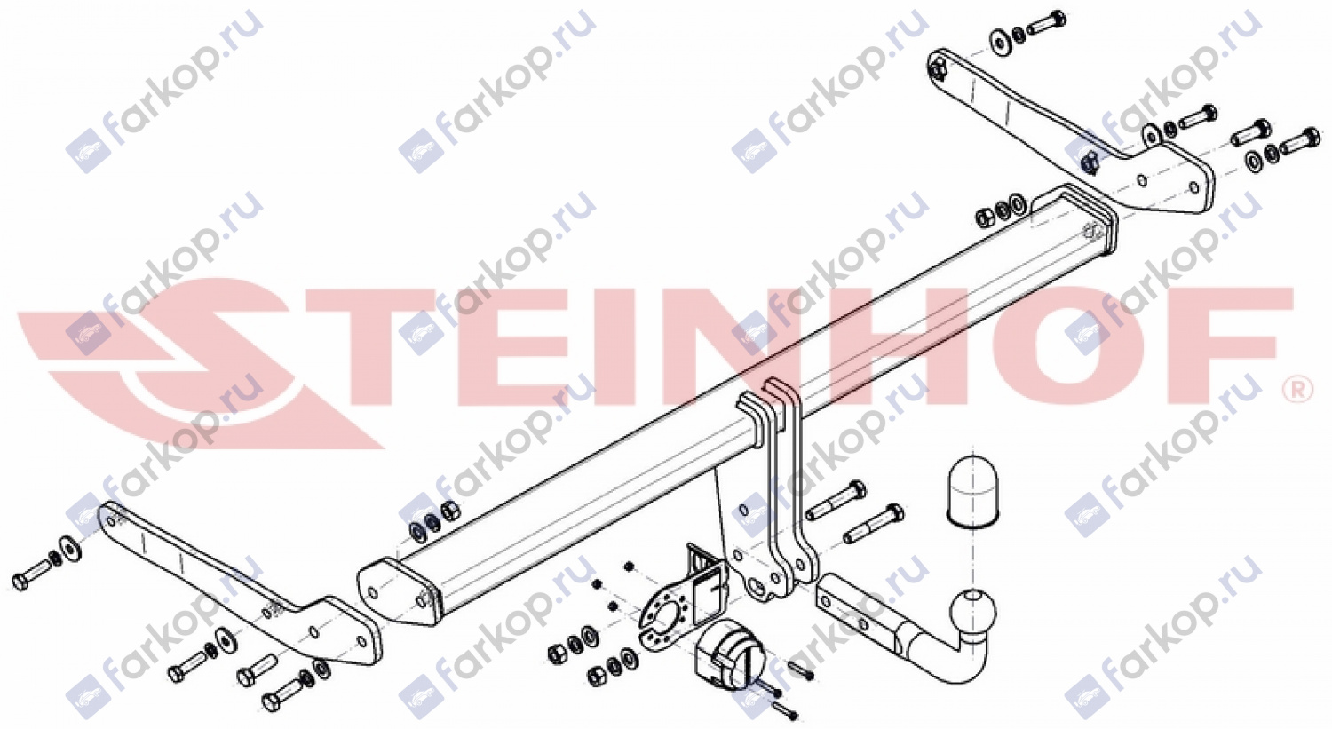 Фаркоп Steinhof для Volkswagen Tiguan 2017- V-154 в 