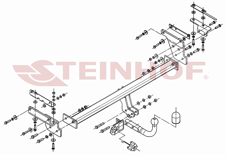 Фаркоп Steinhof для Nissan Qashqai (Qashqai 2) 2007-2013 N-094 в 